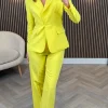 ATTENTIF Trousers | Co-ords^Adaline Yellow Trousers & Blazers Co Ord