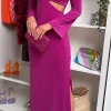 CC Fitted Dresses | Occasion Dresses^Adelaide Fuchsia Cut Out Midi Dress