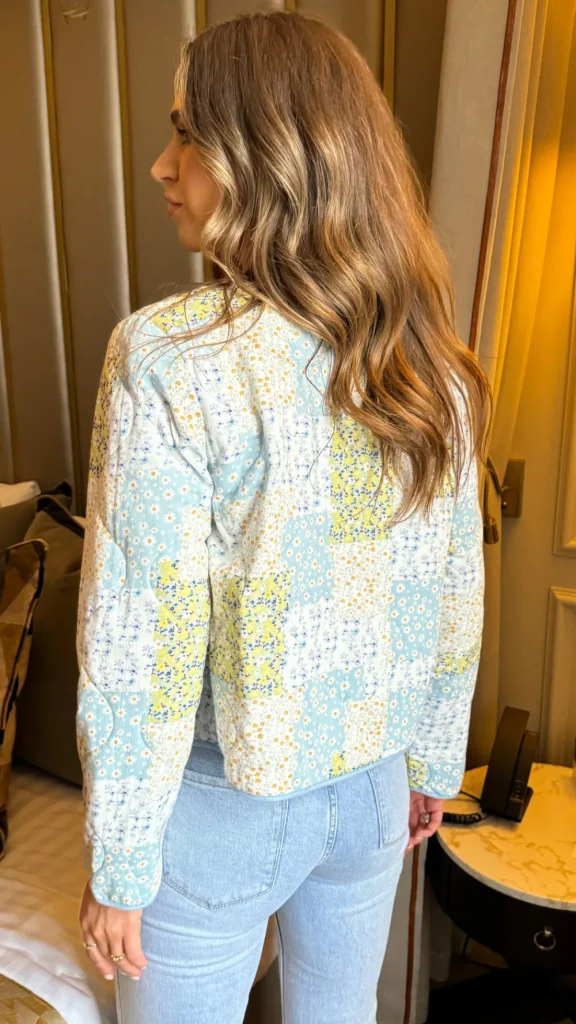 BESTSELLER Coats & Jackets^Alicia Blue Printed Quilted Jacket