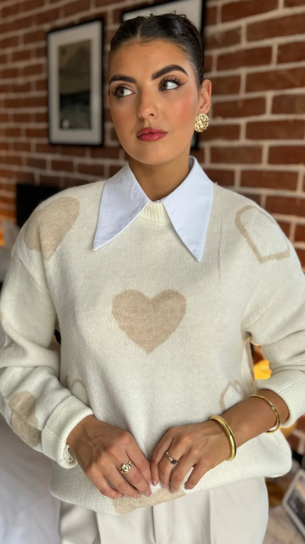 anna_white_button_down_de_1.webp PARIS FASHION SHOPS Tops^Anna White Button Down Detail Shirt Collar