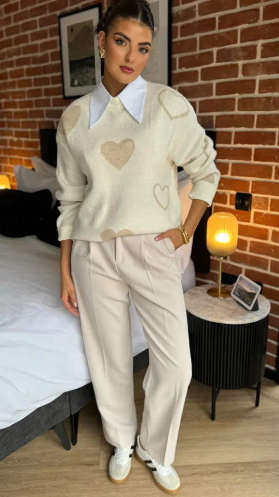 PARIS FASHION SHOPS Tops^Anna White Button Down Detail Shirt Collar