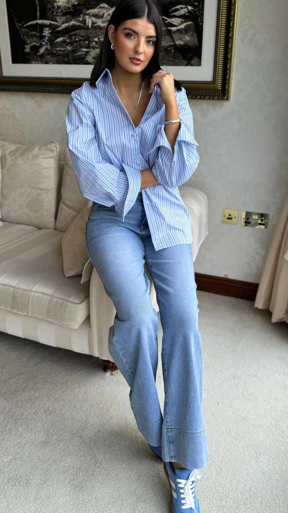 annalie_blue_pinstripe_ov_0.webp VERA LUCY Tops^Annalie Blue Pinstripe Oversized Shirt