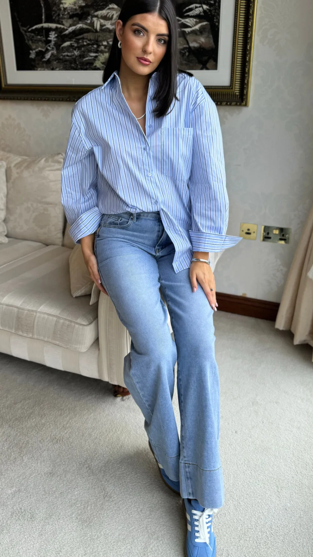 annalie_blue_pinstripe_ov_3.webp VERA LUCY Tops^Annalie Blue Pinstripe Oversized Shirt