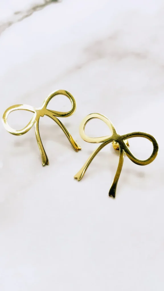 EMILY Jewellery^Annia Gold Bow Design Earrings
