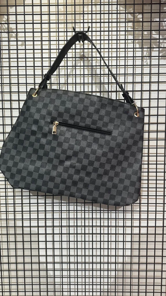 Roc Ronoco Bags^Annie Black Checked Print Handbag