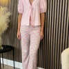 So Twice Tops^Anya Baby Pink Tie Detail Top