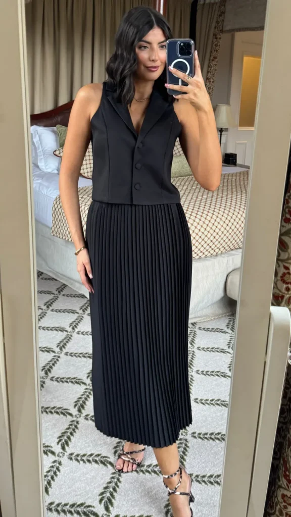 LUCCE Tops^Armelle Black Tailored Waistcoat