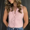 LUCCE Tops^Armelle Rose Pink Tailored Waistcoat