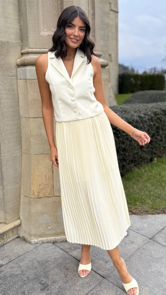 LUCCE Tops^Armelle Yellow Tailored Waistcoat