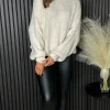 BELLAVIE Knitwear^Aston Beige Chunky Knit Jumper