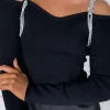 J&H FASHION Tops^Audrey Black Diamante Cami Strap Top