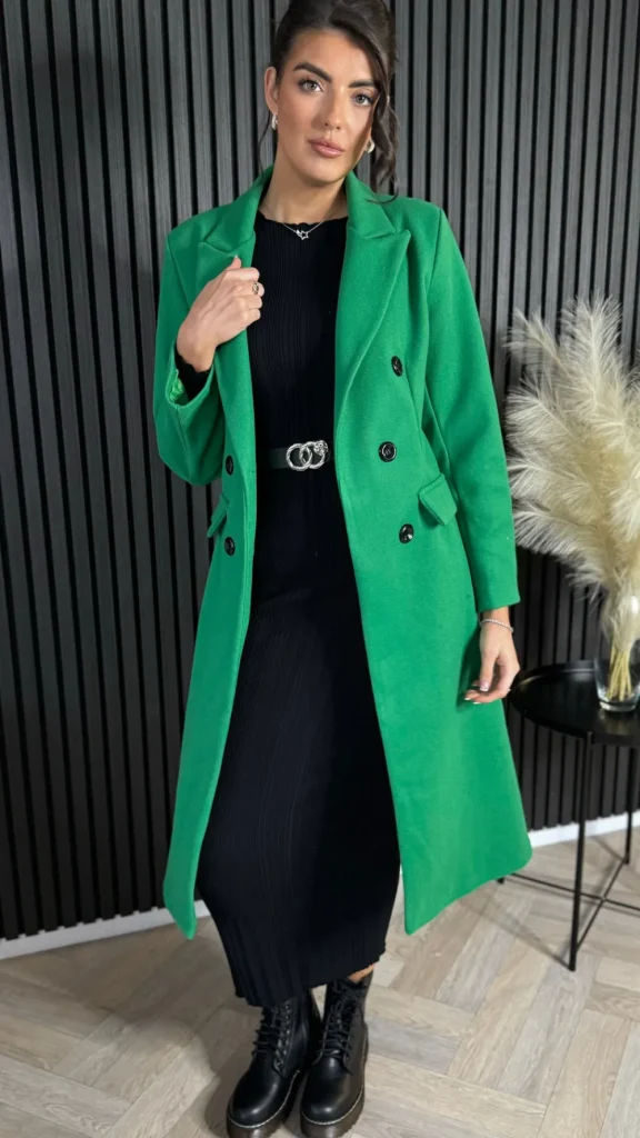 PARIS FASHION SHOPS Coats & Jackets^Baldwin Green Midi Length Coat