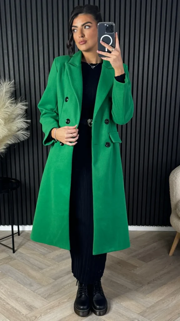 PARIS FASHION SHOPS Coats & Jackets^Baldwin Green Midi Length Coat
