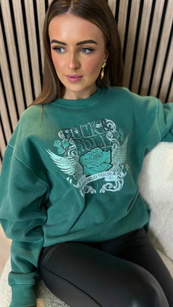 MISSI CLOTHING Knitwear | Hoodies + Sweatshirts^Becky Green 'Rock & Roll' Printed Sweatshirt