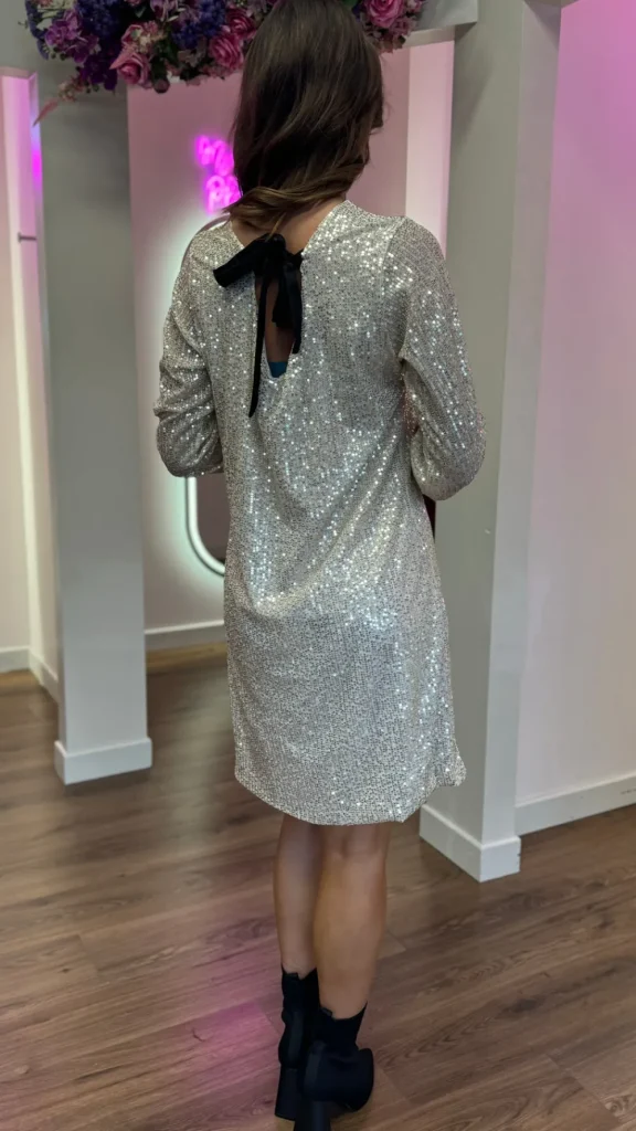 ESTEE BROWN Going Out Dresses | Occasion Dresses^Brogan Champagne Bow Detail Sequin Mini Dress