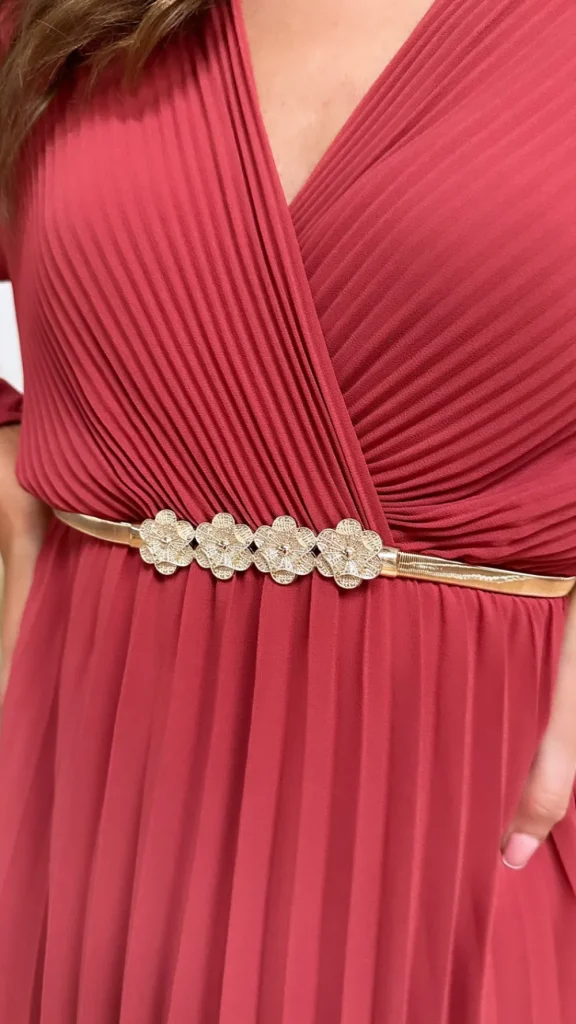 BEST ANGEL Belts^Cadence Gold Floral Decorated Belt