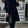 ROSY DAYS DESVENCHY Coats & Jackets^Camilla Black Collared Gold Button Detail Coat