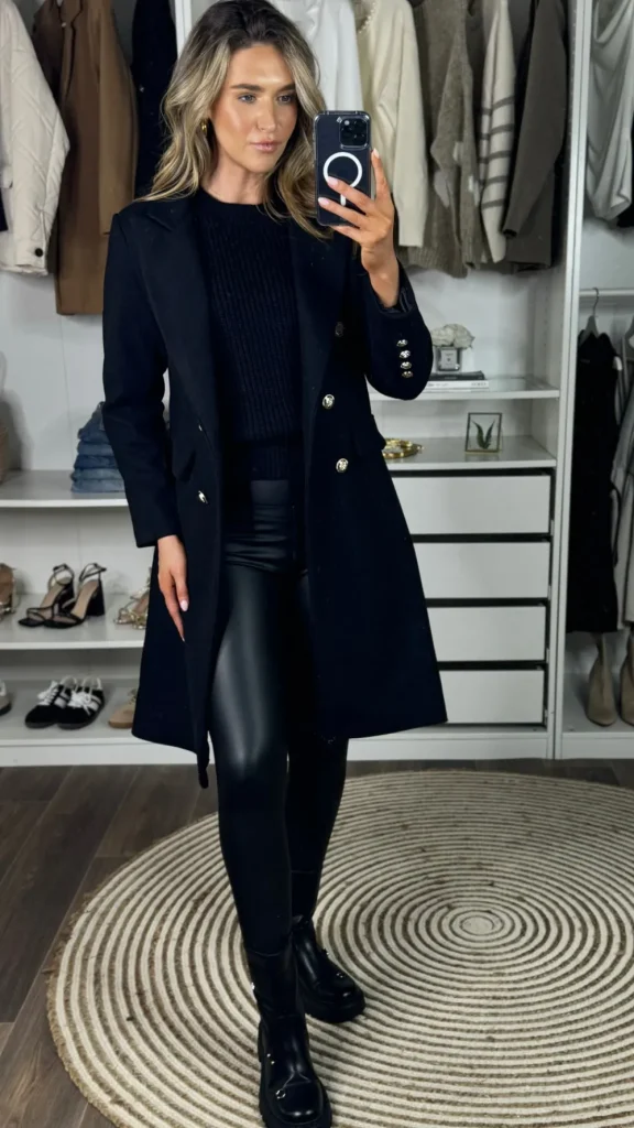 ROSY DAYS DESVENCHY Coats & Jackets^Camilla Black Collared Gold Button Detail Coat