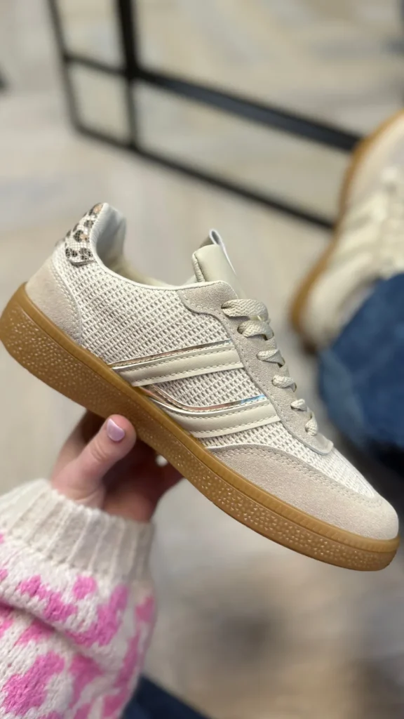 JM DIAMANT Trainers^Charley Beige With Leopard Detail Trainers