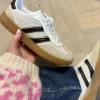 JM DIAMANT Trainers^Charley White With Black Stripe Detail Trainers