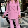 EDAN SPOLKA Co-ords | Blazers^Chelsea Baby Pink Straight Leg Trousers & Blazer Co Ord