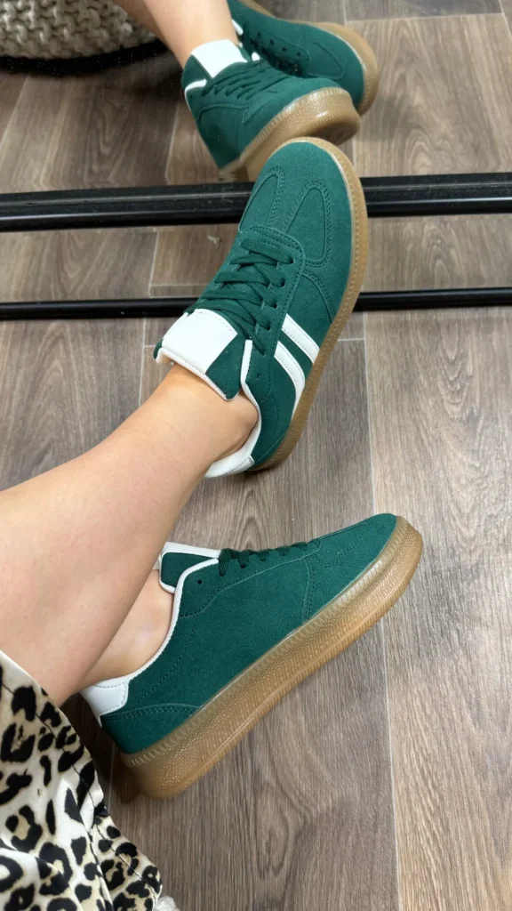 CINK ME Trainers^Cherice Forest Green With White Stripe Trainers