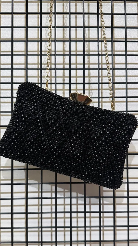 Roc Ronoco Bags^Clarissa Black Embellished Clutch Bag