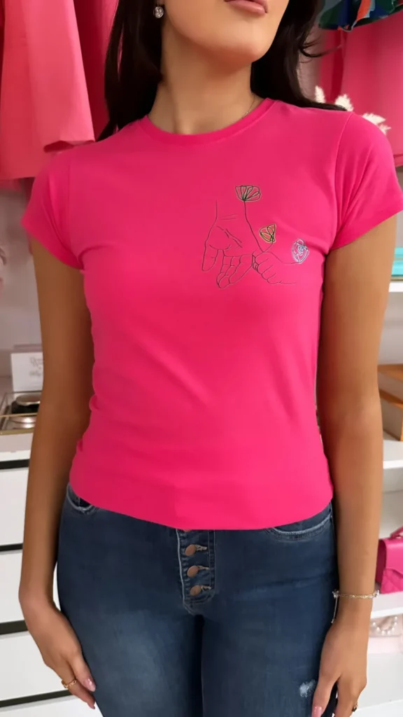MC Tops^Cliona's Foundation Charity Tee - Hot Pink