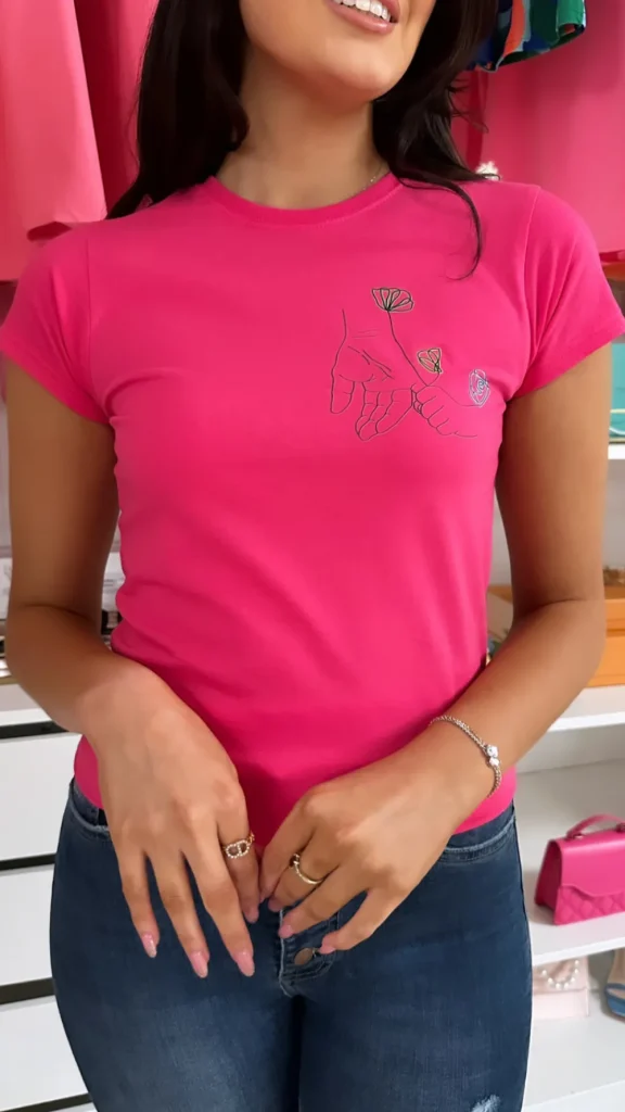 MC Tops^Cliona's Foundation Charity Tee - Hot Pink