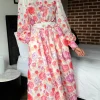 TIMELY Going Out Dresses | Occasion Dresses^Coraline Red & Purple Floral Printed Belted Midi Dress
