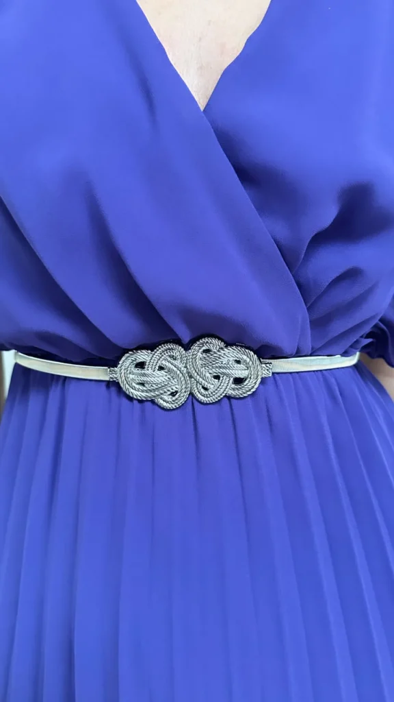 BEST ANGEL Belts^Cyan Silver Knotted Belt