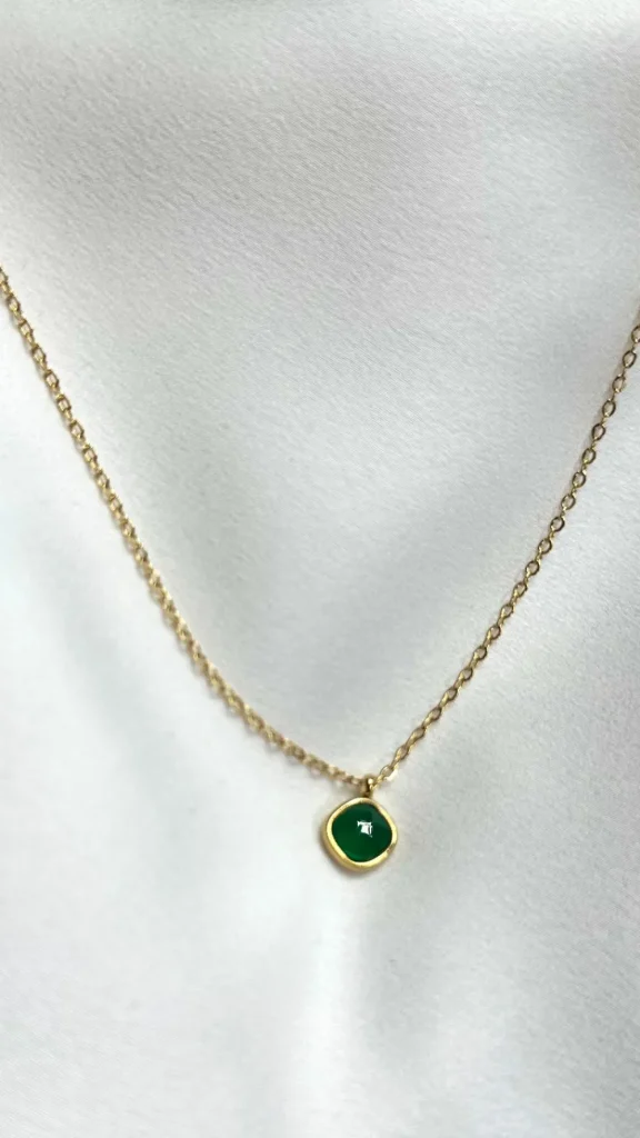 EMILY Jewellery^Darla Gold Stone Design Stainless Steel Necklace