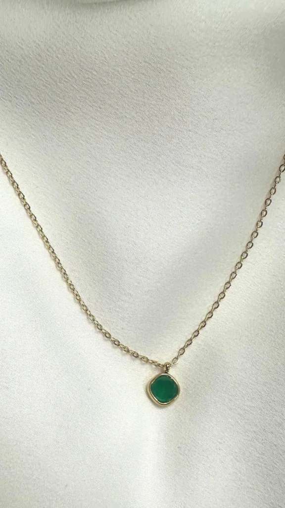 EMILY Jewellery^Darla Gold Stone Design Stainless Steel Necklace