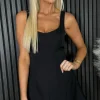 TIMELY Going Out Dresses | Occasion Dresses^Davina Black Scooped Neckline Panelled Mini Dress
