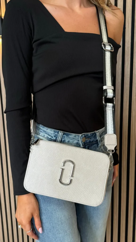 Roc Ronoco Bags^Delta Silver Crossbody Handbag