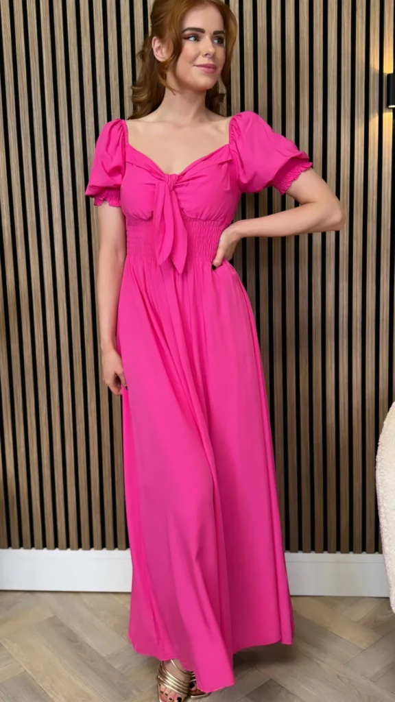 COPPEROSE Going Out Dresses | Occasion Dresses^Dominique Pink Tie Detail Midi Dress