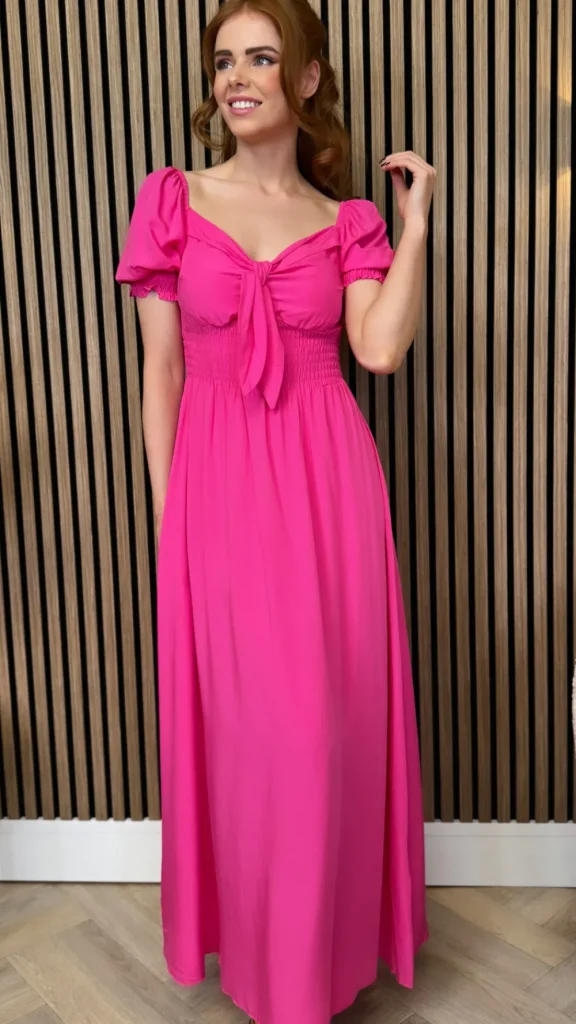 COPPEROSE Going Out Dresses | Occasion Dresses^Dominique Pink Tie Detail Midi Dress