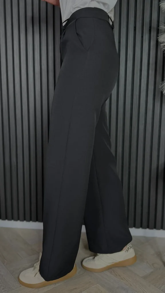 ESTEE BROWN Trousers^Effie Black Wide Leg Trousers