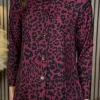 ESTEE BROWN Tops^Evalina Burgundy & Black Leopard Print Shirt