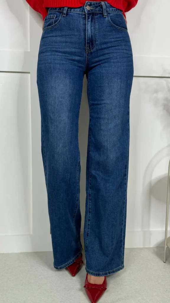 REDIAL Jeans^Fallon Blue Wide Leg Jeans