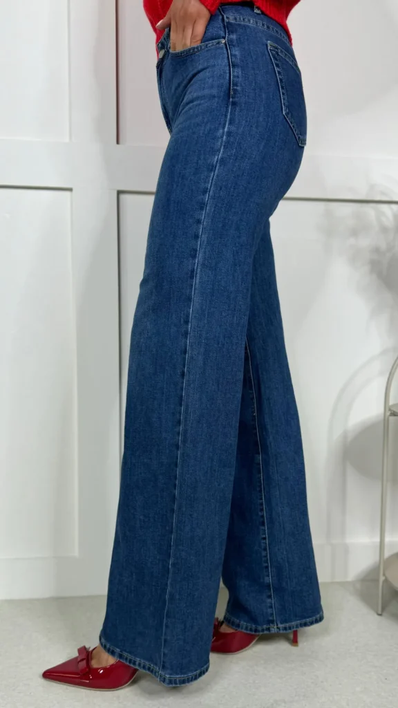 REDIAL Jeans^Fallon Blue Wide Leg Jeans