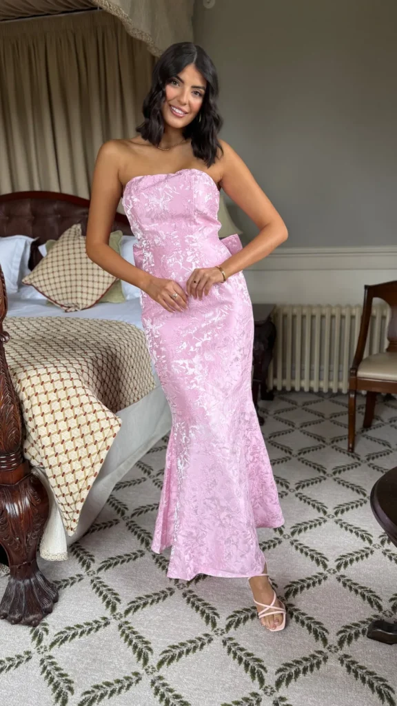 FP & CO Fitted Dresses | Going Out Dresses^Georgie Rose Pink Bandeau Midi Dress