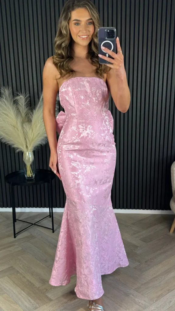 FP & CO Fitted Dresses | Going Out Dresses^Georgie Rose Pink Bandeau Midi Dress