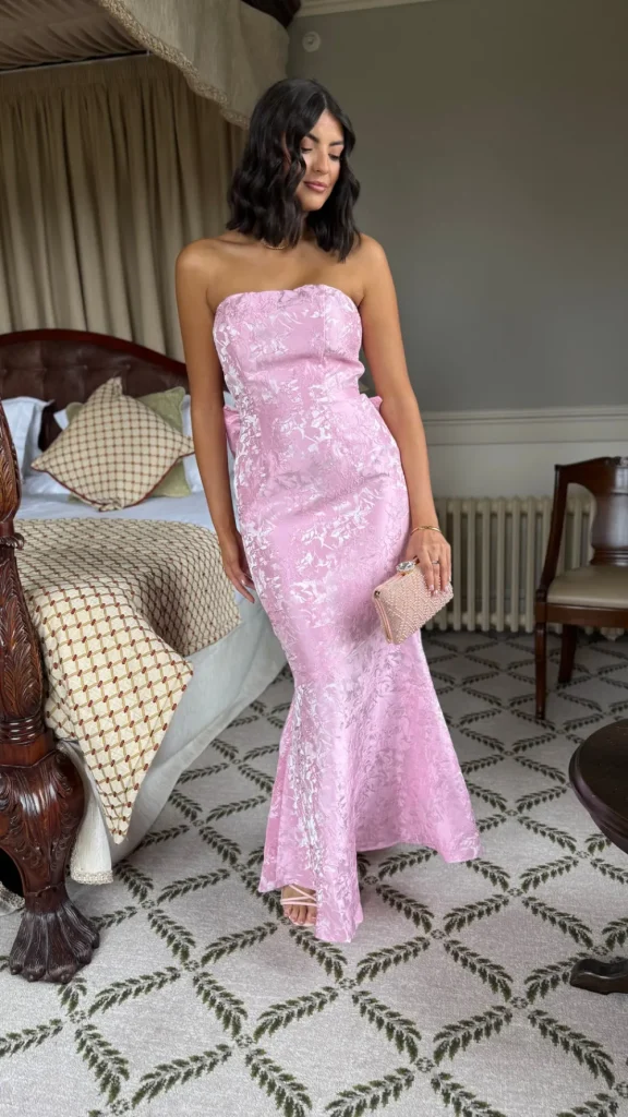 FP & CO Fitted Dresses | Going Out Dresses^Georgie Rose Pink Bandeau Midi Dress