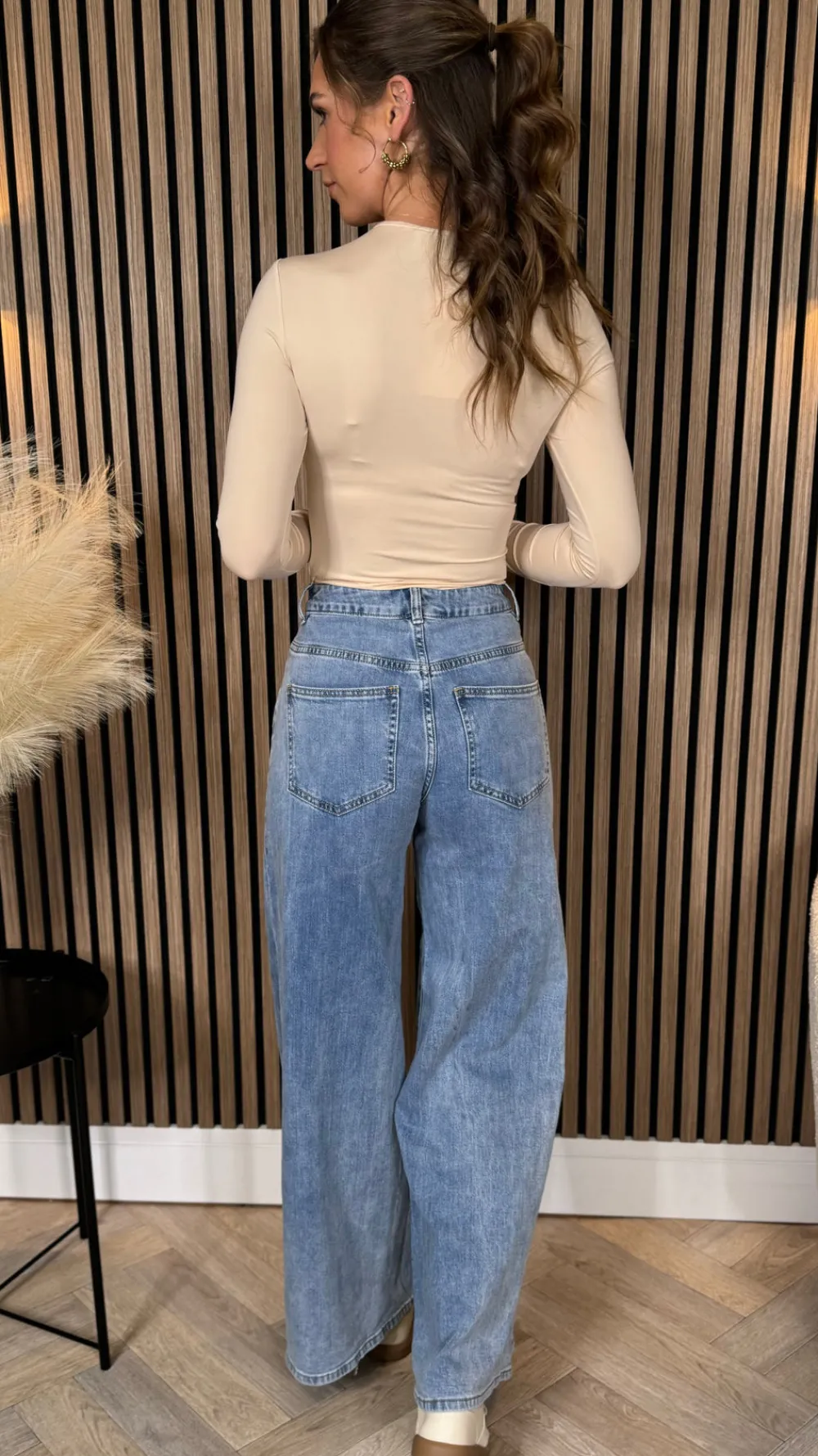 hannah_beige_shoulder_det_2.webp PARIS FASHION SHOPS Tops^Hannah Beige Shoulder Detail Bodysuit