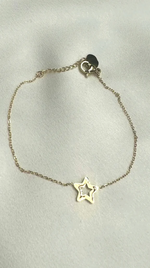 EMILY Jewellery^Harla Gold Star Design Stainless Steel Bracelet