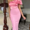 NEW Fitted Dresses | Going Out Dresses^Helene One Shoulder Large Bow Detail Midi Dress