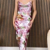 GIRL IN MIND Going Out Dresses | Occasion Dresses^Hester Purple Print Slip Midi Dress