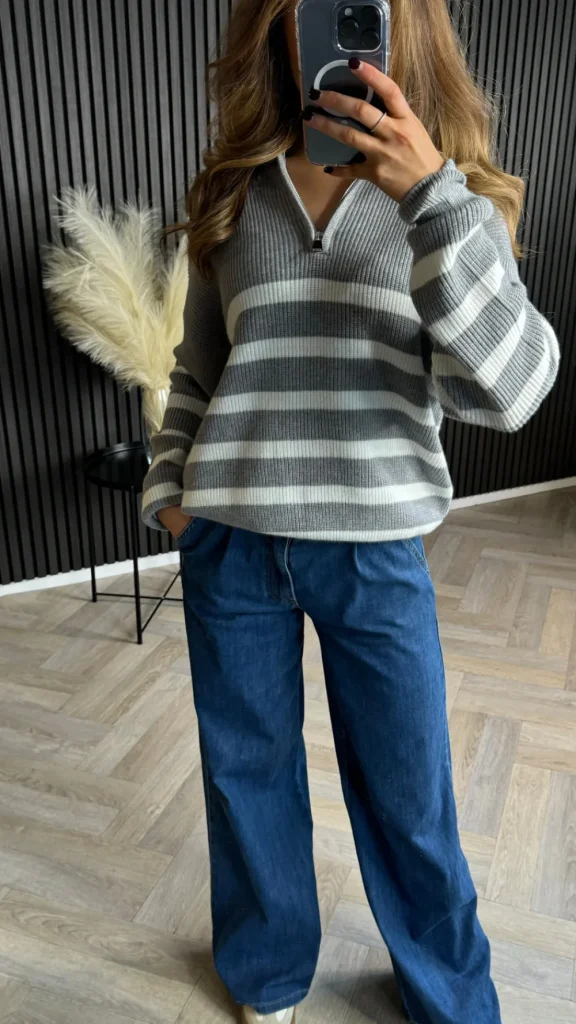 REDIAL Jeans^Hunter Dark Blue Wide Leg Jeans