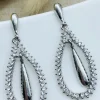 PARIS FASHION SHOPS Jewellery^Jaden Silver Diamante Detail Drop Earrings